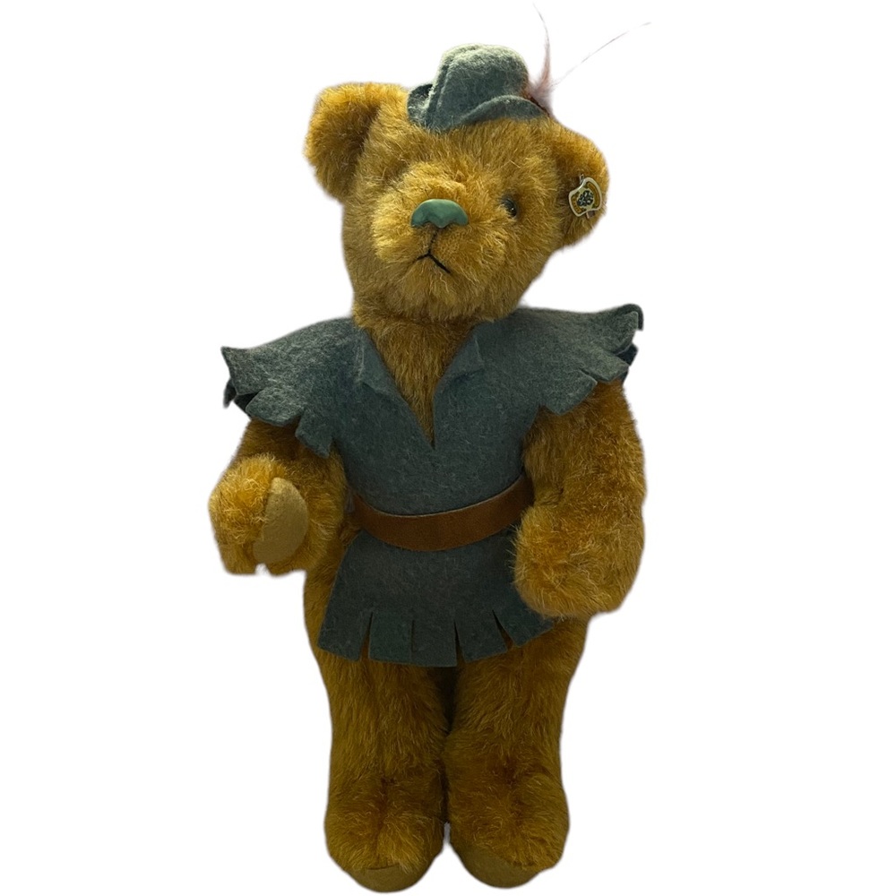 Knickerbocker Bears Robinhood Mohair Poseable Plush Bear 14" tall
